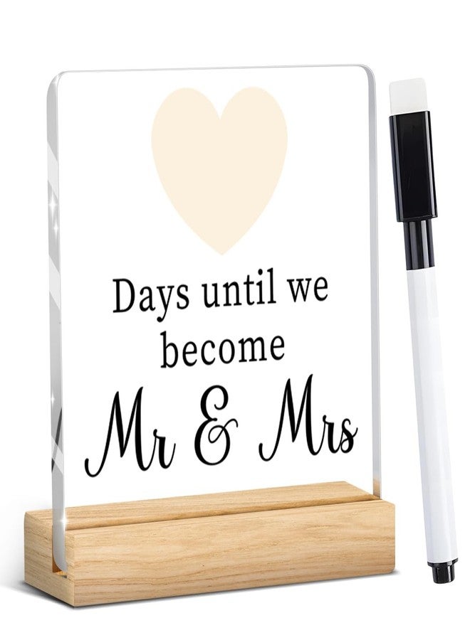 Yuanhao Wedding Engagement Gifts for Couples, Funny Wedding Countdown Acrylic Sign, Cute Engagement Gift for Newly Engaged Fiance, Bride to Be Gifts Ideas A 11 - Image 1