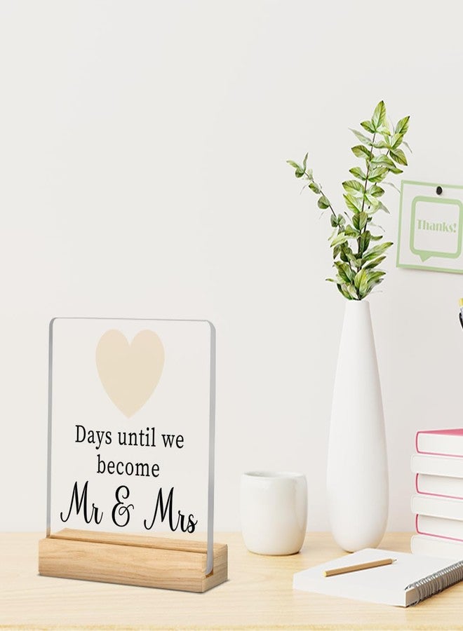 Yuanhao Wedding Engagement Gifts for Couples, Funny Wedding Countdown Acrylic Sign, Cute Engagement Gift for Newly Engaged Fiance, Bride to Be Gifts Ideas A 11 - Image 5