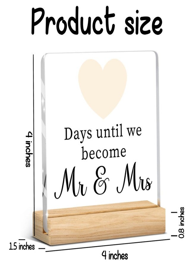 Yuanhao Wedding Engagement Gifts for Couples, Funny Wedding Countdown Acrylic Sign, Cute Engagement Gift for Newly Engaged Fiance, Bride to Be Gifts Ideas A 11 - Image 3