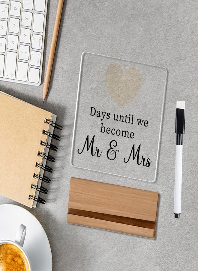 Yuanhao Wedding Engagement Gifts for Couples, Funny Wedding Countdown Acrylic Sign, Cute Engagement Gift for Newly Engaged Fiance, Bride to Be Gifts Ideas A 11 - Image 4