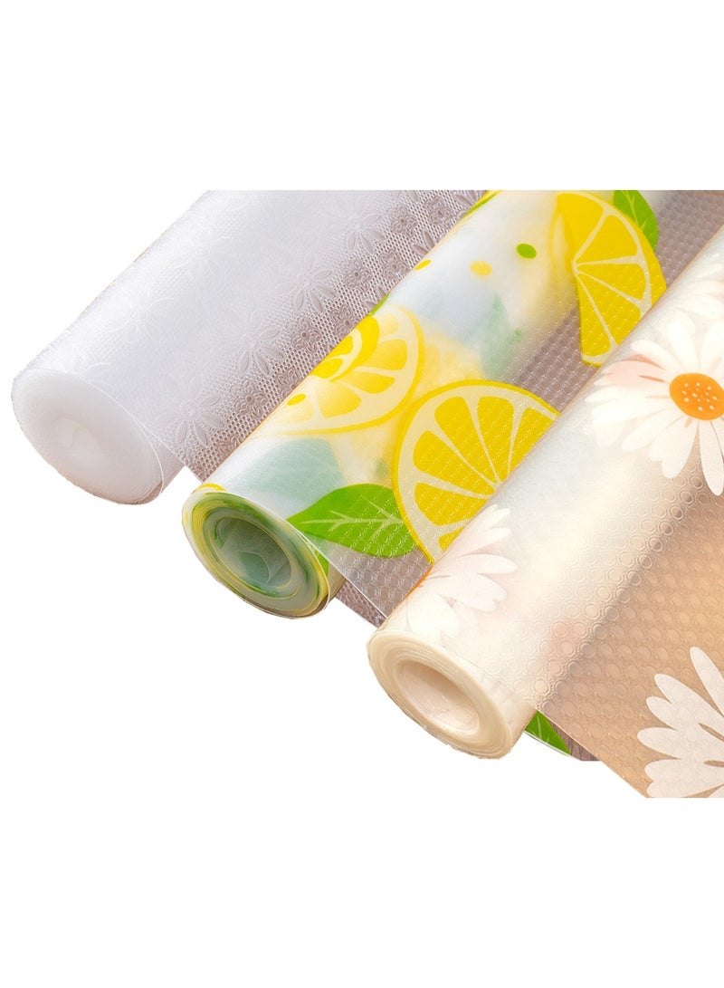 Non-Adhesive Non-Slip EVA  Drawer Mats, Stain-Proof Liner (3 Rolls 30x300cm) for Shelf, Refrigerator, Cupboard, and Desk - Image 1
