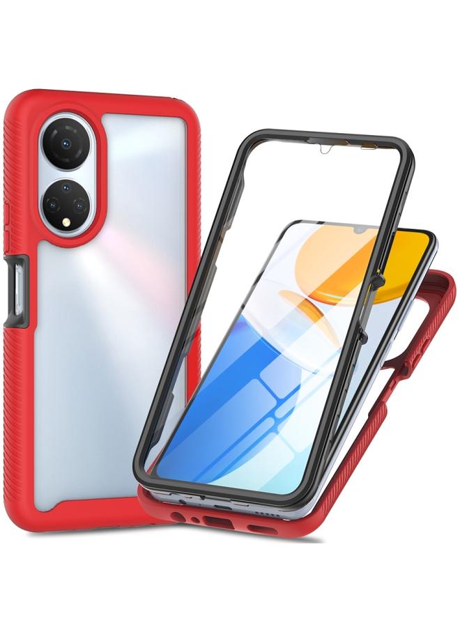 Green Tiger Honor X7 Starry Sky Full Body Hybrid Shockproof Phone Case Red - Image 1