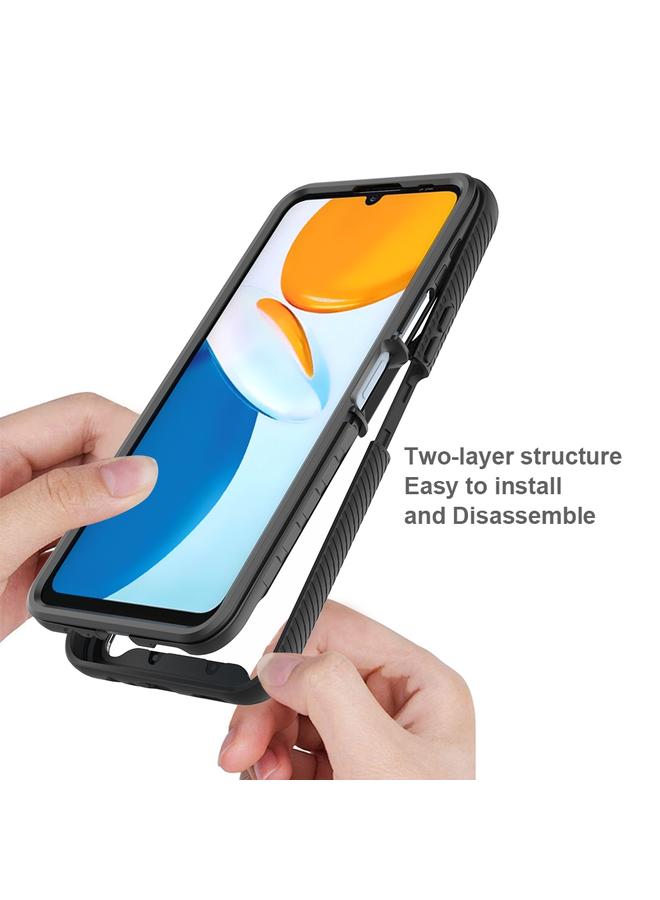 Green Tiger Honor X7 Starry Sky Full Body Hybrid Shockproof Phone Case Red - Image 4