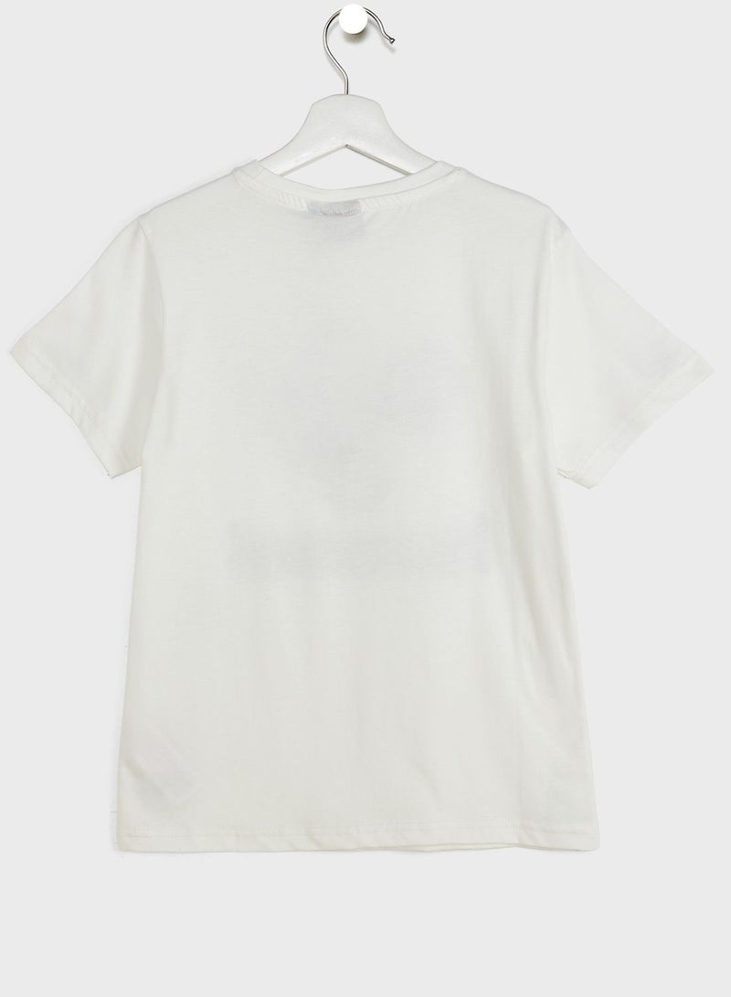 Hummel Kids Tres Logo T-Shirt - Image 2