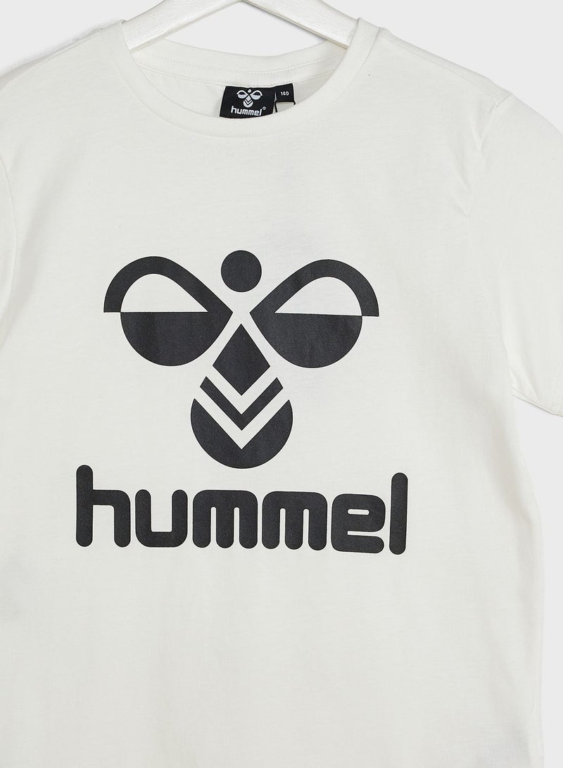 Hummel Kids Tres Logo T-Shirt - Image 3