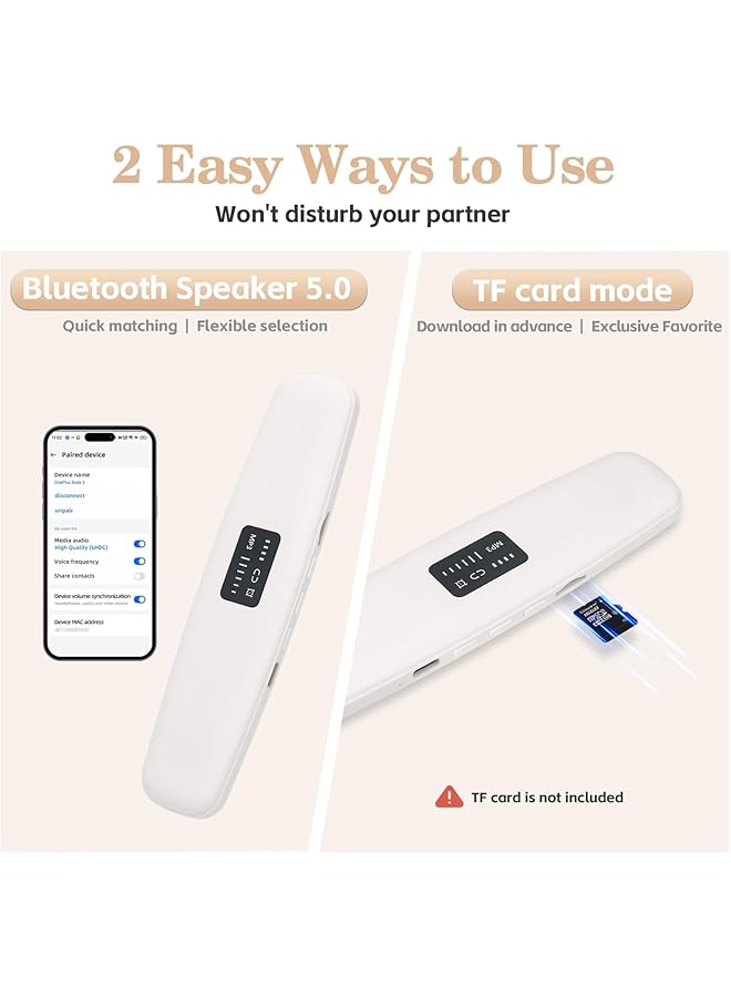 erorex Pillow Speaker Silent Bluetooth Wireless Speaker Under Pillow Sleep Aid White Noise Stereo Sound Machine For Baby Adults Kids Bone Conduction Supports Tf Function Office Privacy Home Gift  - Image 4