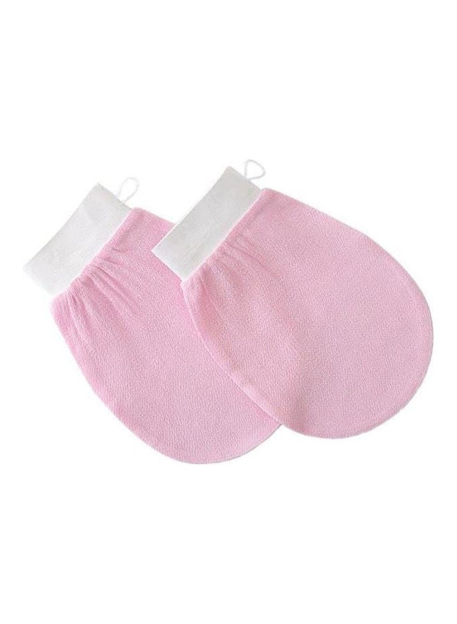 2-Piece Korean Body Scrub Mitt Gloves Pink 2grams - Image 1