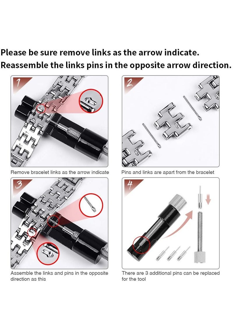 KASTWAVE Women Girls Stylish Band for Samsung Galaxy Watch(42mm)/Galaxy Watch3(41mm)/Active/2(40mm)/(44mm)/Ticwatch 2, Stainless Steel 20mm Jewelry Watch Strap Wrist Rhinestones Bracelet - Image 5