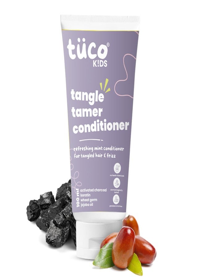 Tuco® Kids Tangle Tamer Hair Conditioner | Jojoba Oil & Keratin | pH Balanced, Frizz Free, Hypoallergenic | Ages 2-5, 4-10, 10-15, 5-10 Years | Paraben & Sulphate Free | 100ml (Pack Of 1) - Image 1