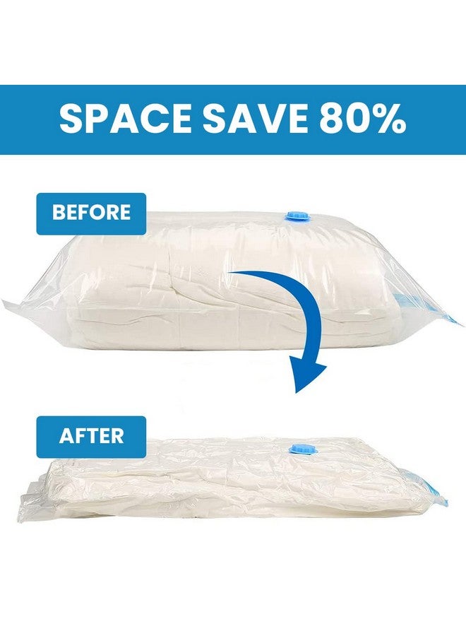 TONY STARK TONY STARK Space Saver (Pack of 6) Reusable Vacuum Storage Ziplock Compression Sealer Bags for Travel clothes and home Blankets, Quilts with hand Pump 2 Medium (50x70 cm), 2 Large (60x 80 cm) , 2 Jumbo (70x100)  - Image 5