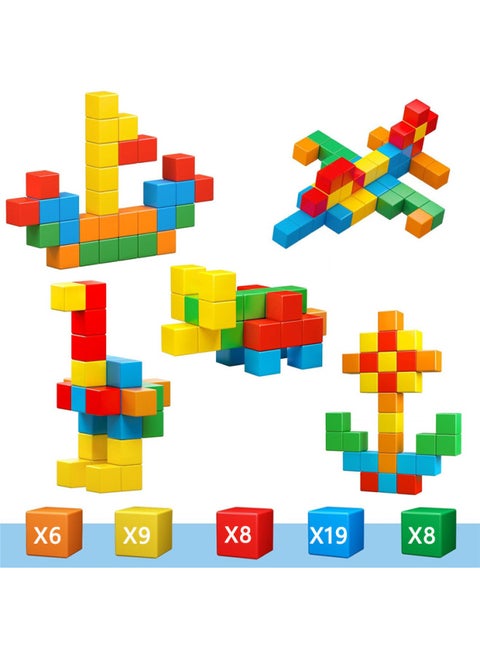 Magnetic Cube Teaching Aids Magnet Cube Children's Assembled Puzzle Block Magnetic Building Block Magnetic Cube-Color:Aircraft (50pcs)-Specifications:2.3CM X 2.3CM