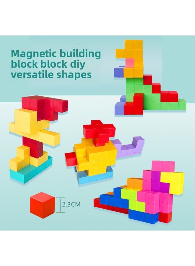 Magnetic Cube Teaching Aids Magnet Cube Children's Assembled Puzzle Block Magnetic Building Block Magnetic Cube-Color:Aircraft (50pcs)-Specifications:2.3CM X 2.3CM