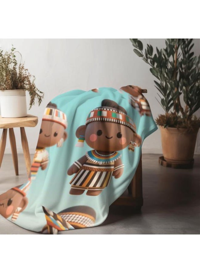 عام بطانية رقيقة من الفانيلا الكرتونية للأطفال والرضع (دافئة ومريحة، ومناسبة للنوم والألعاب) 70 سم * 100 سم - Image 4