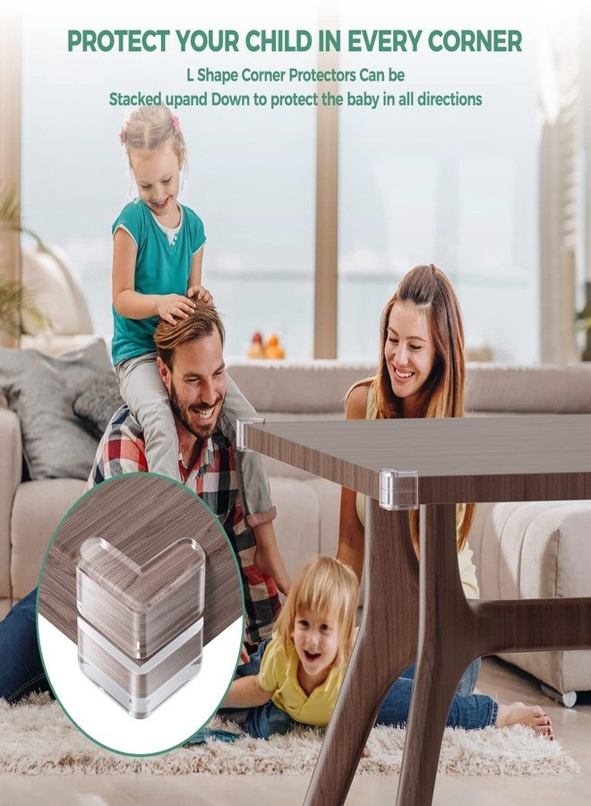 Peakally Baby Corner Protectors, Pack of 12, Self-Adhesive Edge Protection, 2 Shapes, Transparent Table Edge Protection for Various Furniture to Protect Baby from Injury - Image 3
