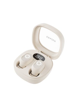 EP113 EUGY SEEN Bean-Style Bluetooth Headphones, Bluetooth 5.4, Lightweight Comfort, 3D Panoramic Sound, All-Day Battery-Beige - view 3