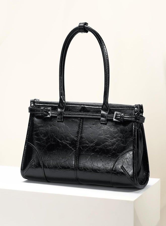 CHUNLI Clutch Purses for Women Soft PU Leather Handbag, Top Handle Satchel Tote and Shoulder Bags for Work - Image 3