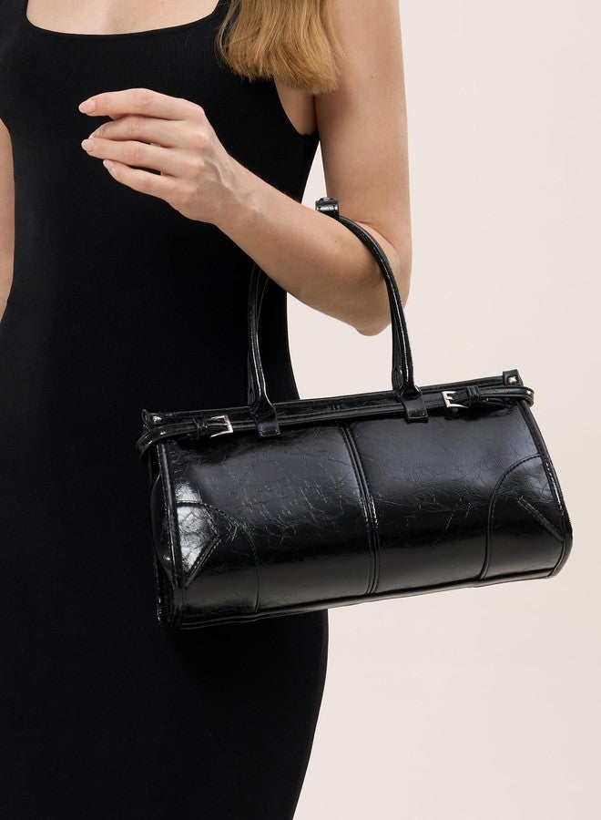 CHUNLI Clutch Purses for Women Soft PU Leather Handbag, Top Handle Satchel Tote and Shoulder Bags for Work - Image 2
