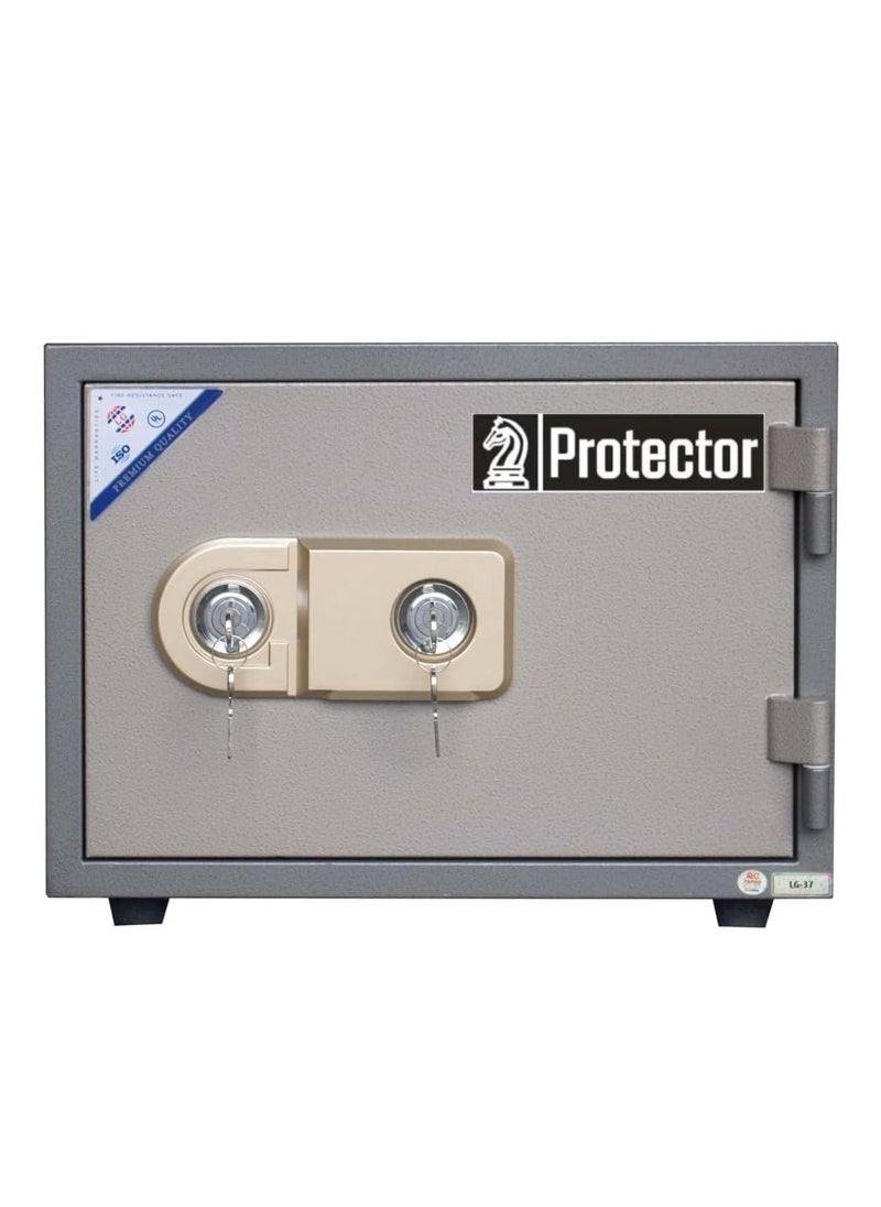 Protector - Protecter Safe PT37K Fireproof Safe with Removable Shelf and Double Locks Safe for Home and Office (H37 x W49 x D41 cm, 60 kg) Made in Vietnam - Image 1
