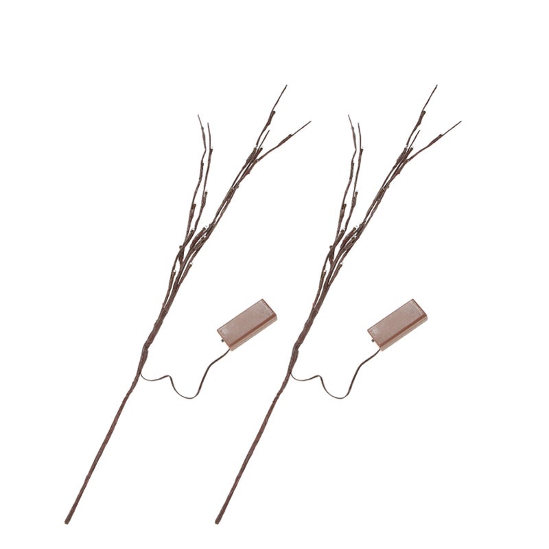 Loquat 20 LED Light Twig Willow Branches multicolour 37.50*5.00*37.50cm - Image 1