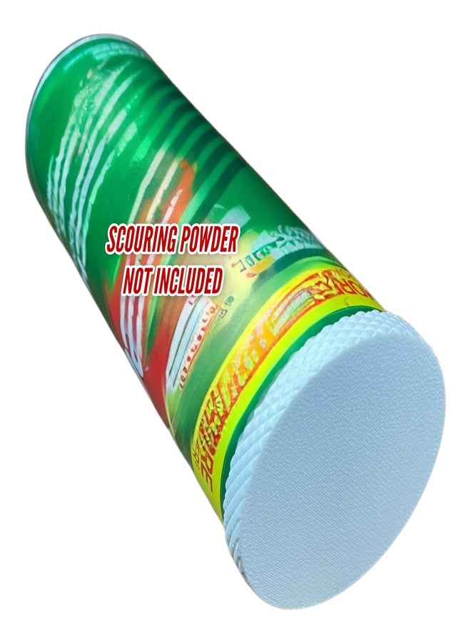 Superhero DIY Flexible Reusable Lid compatible with Comet Cleanser | Fits snugly on powder cleanser can | Cover for cans like Comet cleaner cans (White) - Image 3