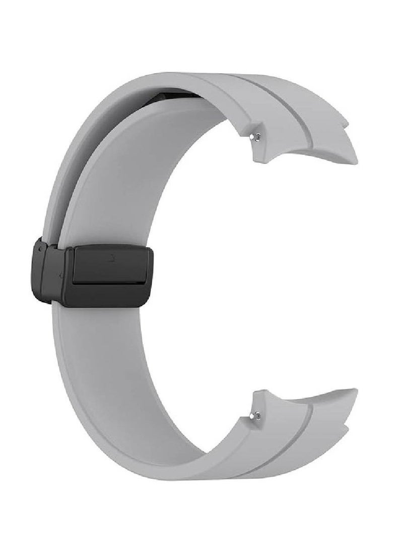 Strap Compatible for Samsung Galaxy Watch 5/Galaxy Watch 4 40mm 44mm Sport Soft Silicone Replacement Band for Galaxy Watch 5 Pro 45mm/Galaxy Watch 4 Classic 42mm 46mm for men women (Gray)  - Image 2