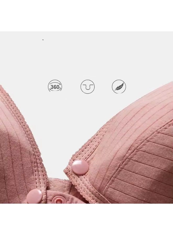3 Pieces Women Nursing Bra Cotton Front Closer Bra Womens Maternity Breastfeeding Bra - Image 3
