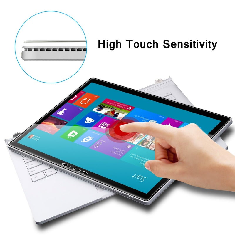 Megoo Screen Protector for Surface Book 3 15 Inch, HD Tempered Glass/Scratch resistant/Rounded Edges, Also Compatible for Microsoft Surface Book 2 - Image 5