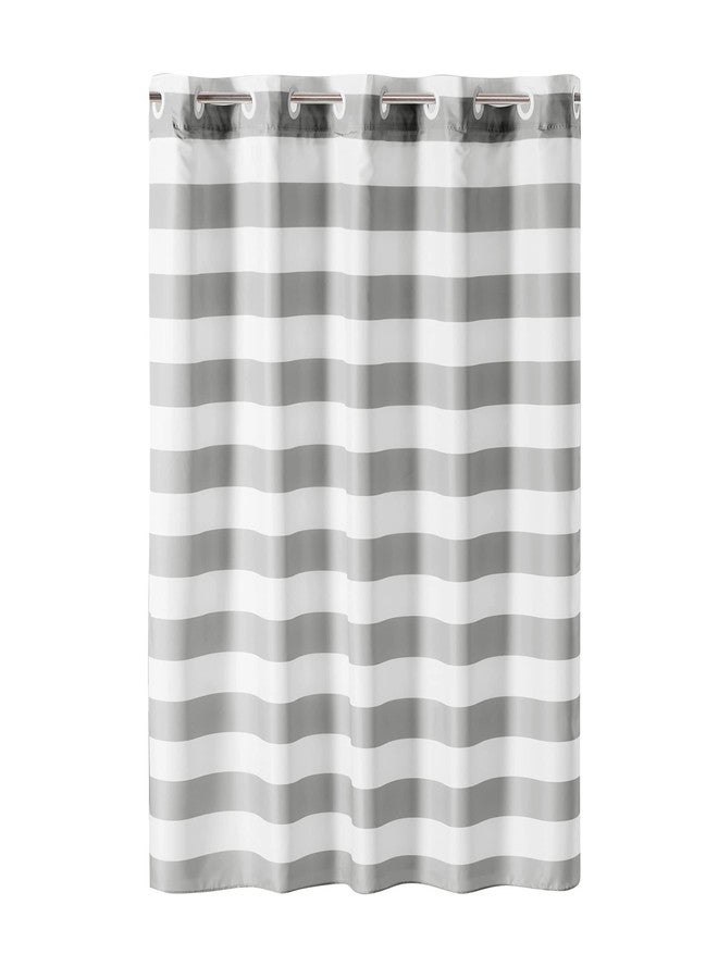 Hookless Cabana Stripe Shower Curtain with Peva Liner - Image 1