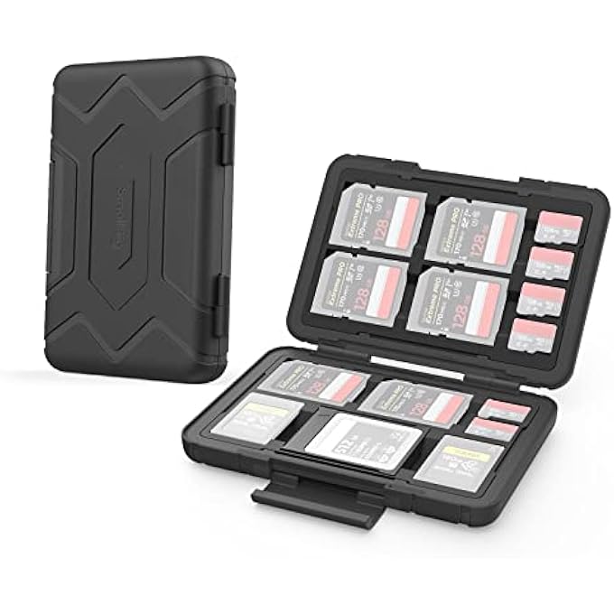 rayihni SMALLRIG MEMORY CARD HOLDER CASE 15 SLOTS, WATER-RESISTANT FOR SD CARD, MICRO SD CARD, CFEXPRESS TYPE A/TYPE B CARD, XQD CARD - 3192 - Image 1