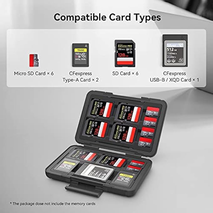 rayihni SMALLRIG MEMORY CARD HOLDER CASE 15 SLOTS, WATER-RESISTANT FOR SD CARD, MICRO SD CARD, CFEXPRESS TYPE A/TYPE B CARD, XQD CARD - 3192 - Image 2