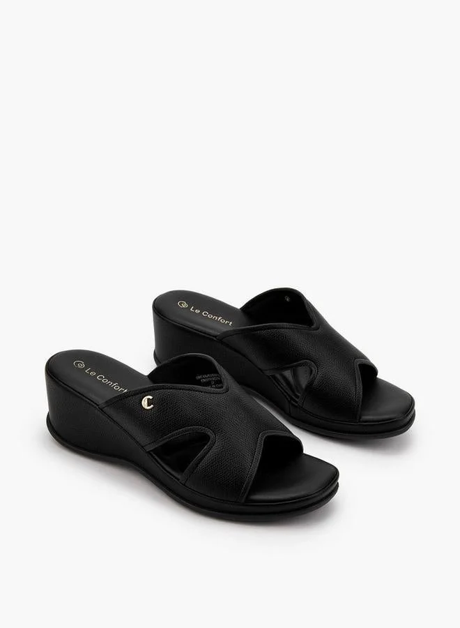 لو كونفورت Slip On Sandal With Wedge Heel