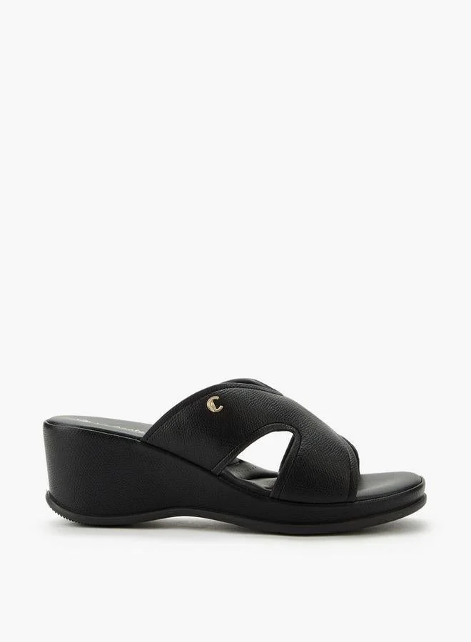 لو كونفورت Slip On Sandal With Wedge Heel