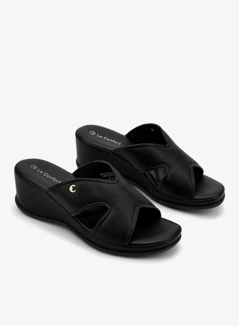 لو كونفورت Slip On Sandal With Wedge Heel