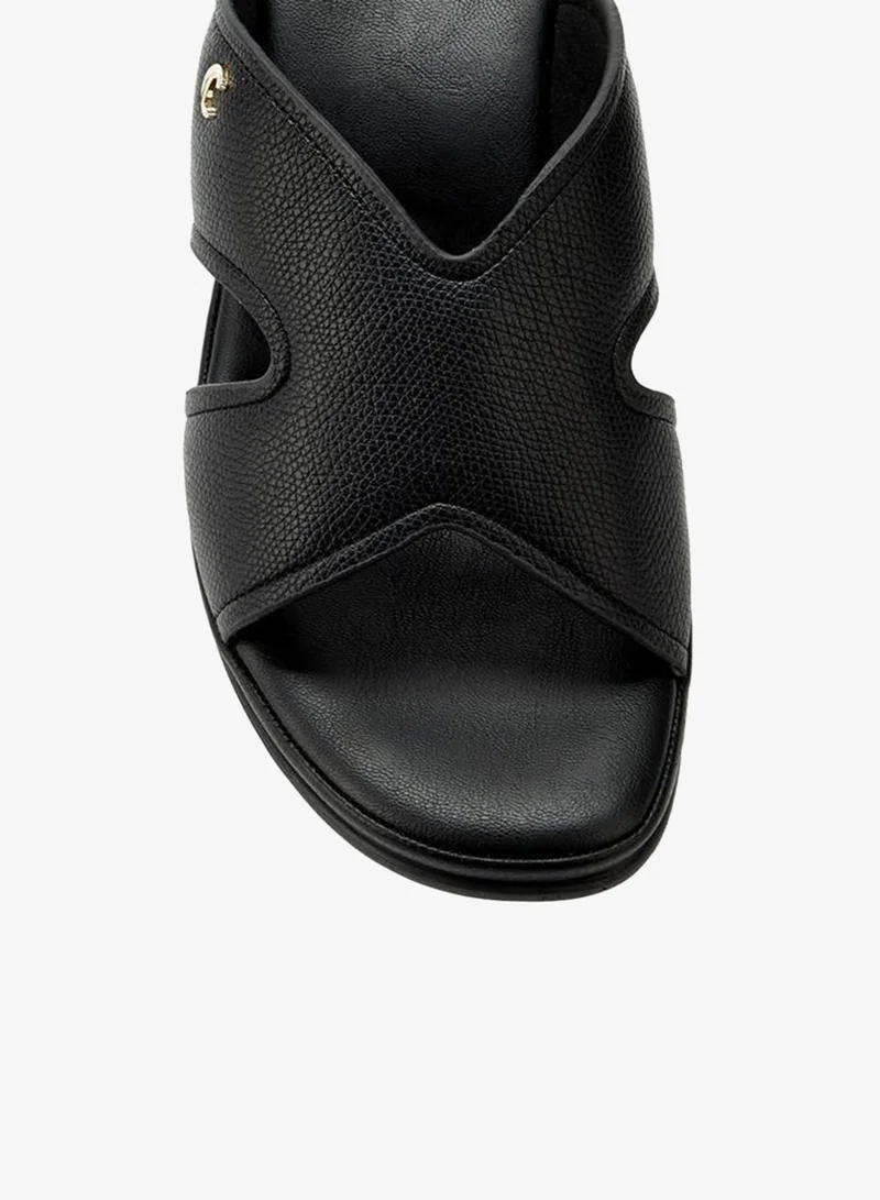Le Confort BLACK Slip On Sandal With Wedge Heel for Women | Best Price UAE