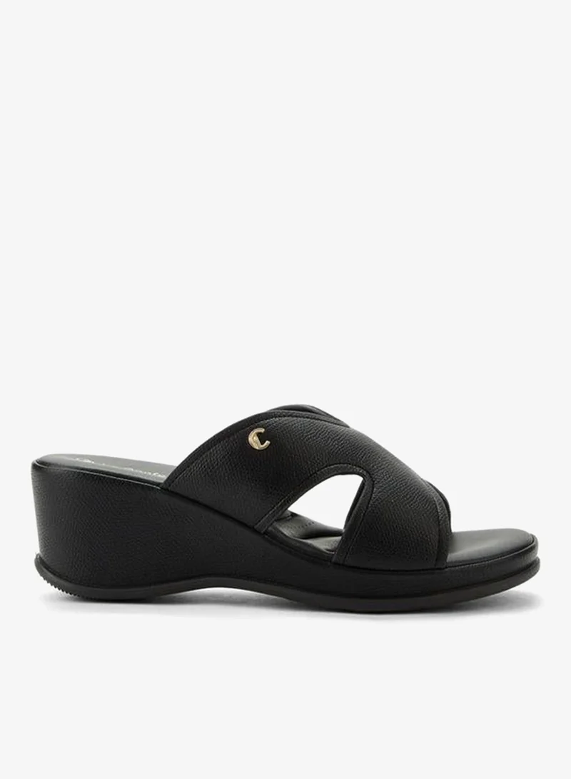 لو كونفورت Slip On Sandal With Wedge Heel