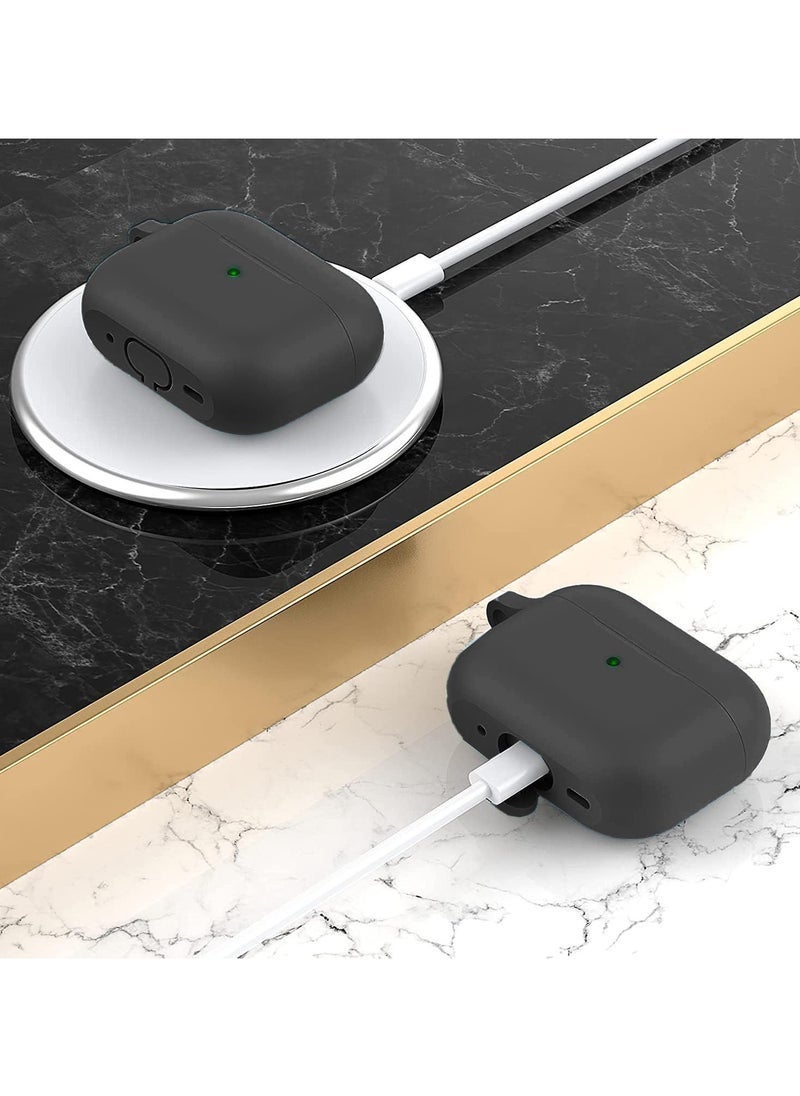 TIGER 🖤 Silicone Case Cover for AirPods Pro 2 – Shockproof, Protective Skin with Built-in Carabiner, Cleaning Kit Included – Full Coverage, Anti-Slip, Scratch-Resistant, Compatible with AirPods Pro 2 (Black) – Premium Protection for Everyday Use - Image 4