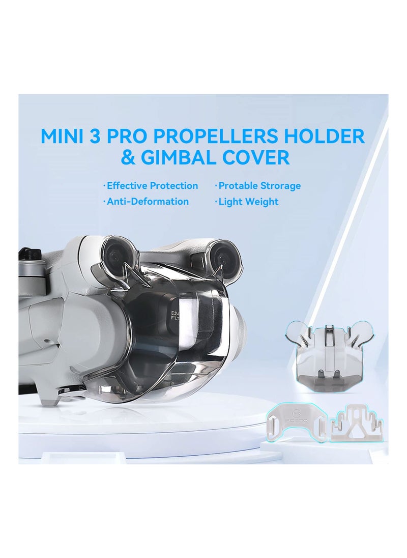 حامل مراوح وواقي شفرة المروحة ومثبت متوافق مع DJI Mini 3 Pro وغطاء Gimbal وواقي عدسة لإكسسوارات DJI Mini 3 Pro
