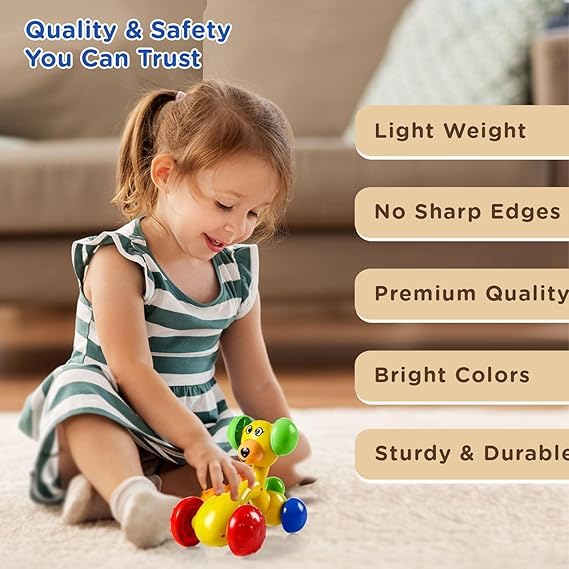 MOPANIRAJ Friction Powered Puppy Dog Toy Car for Toddlers - 360° Flip Stunt Action, 3 Face Expressions, No Batteries Needed - Push and Go Learning Toy Gift for Kids Boys Girls Ages 1-4 - Image 3