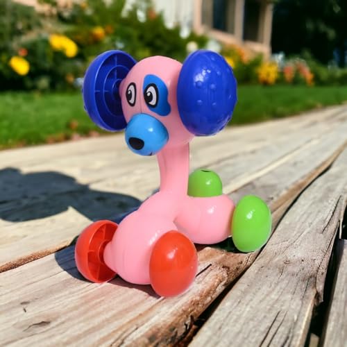 MOPANIRAJ Friction Powered Puppy Dog Toy Car for Toddlers - 360° Flip Stunt Action, 3 Face Expressions, No Batteries Needed - Push and Go Learning Toy Gift for Kids Boys Girls Ages 1-4 - Image 5