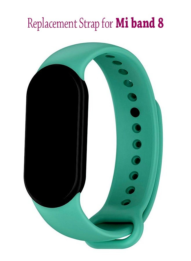 Soft Silicone Strap Replacement Band For Xiaomi Mi Band 8 - Mint  - Image 1