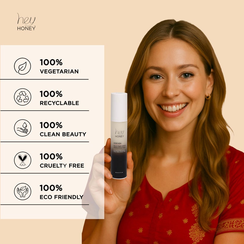 Hey Honey 24Seven Honey Day and Night Moisturizing Cream For Face, Neck & Eye Area | Rich Pro-Beautiful-Aging Intensely Hydrate and Reduce The Appearance Of Fine Lines and Wrinkles | 1.7 Oz - Image 3