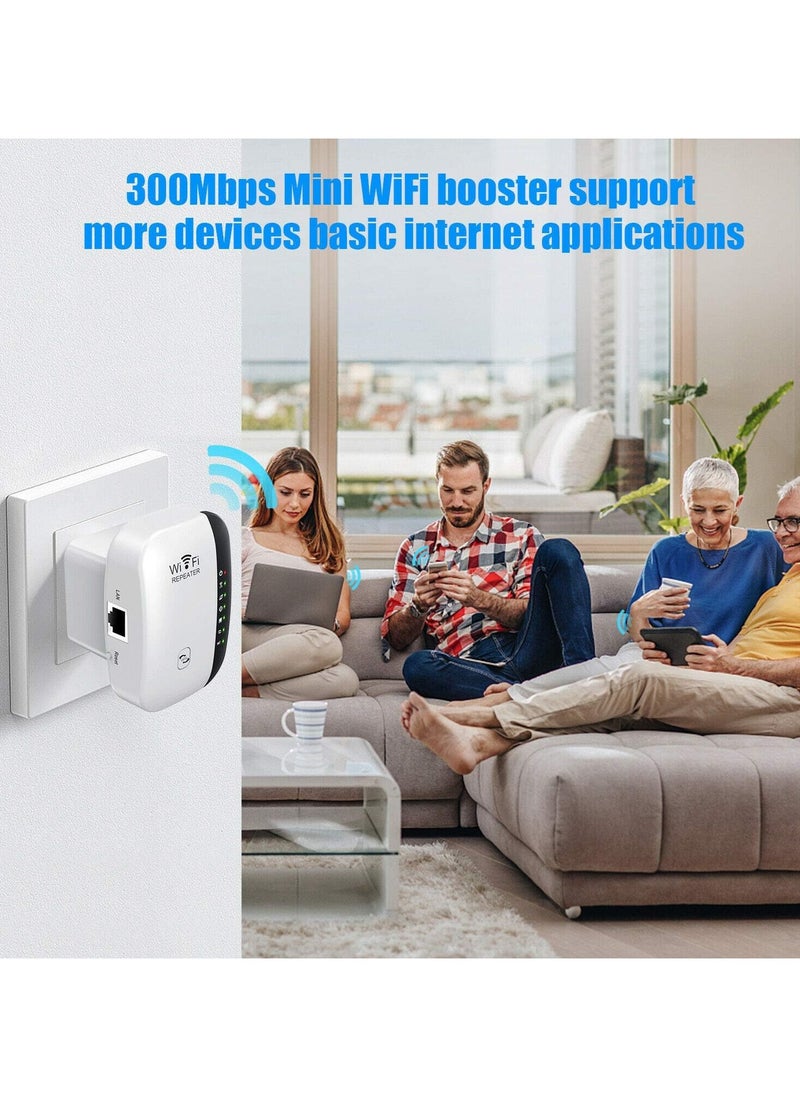 Generic - Wifi Booster Wifi Extender Super Boost Wifi Range Wifi Repeater Up To 300 Mbps Wifi Signal Booster Super Fast Wifi Extender Covers Up To 1500 Sq.Ft And 25 Devices Internet Booster - Image 1