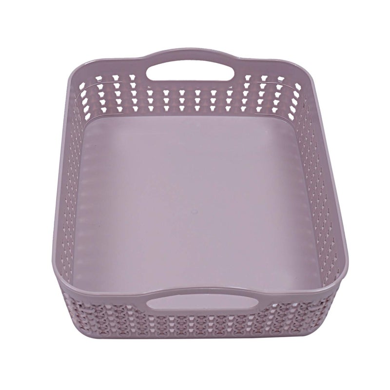 Kuber Industries Plastic 3 Pieces Multipurpose Storage Basket Set (Blue, Grey & Black)-CTKTC25421 - Image 2