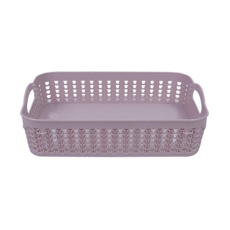 Kuber Industries Plastic 3 Pieces Multipurpose Storage Basket Set (Blue, Grey & Black)-CTKTC25421 - Image 3