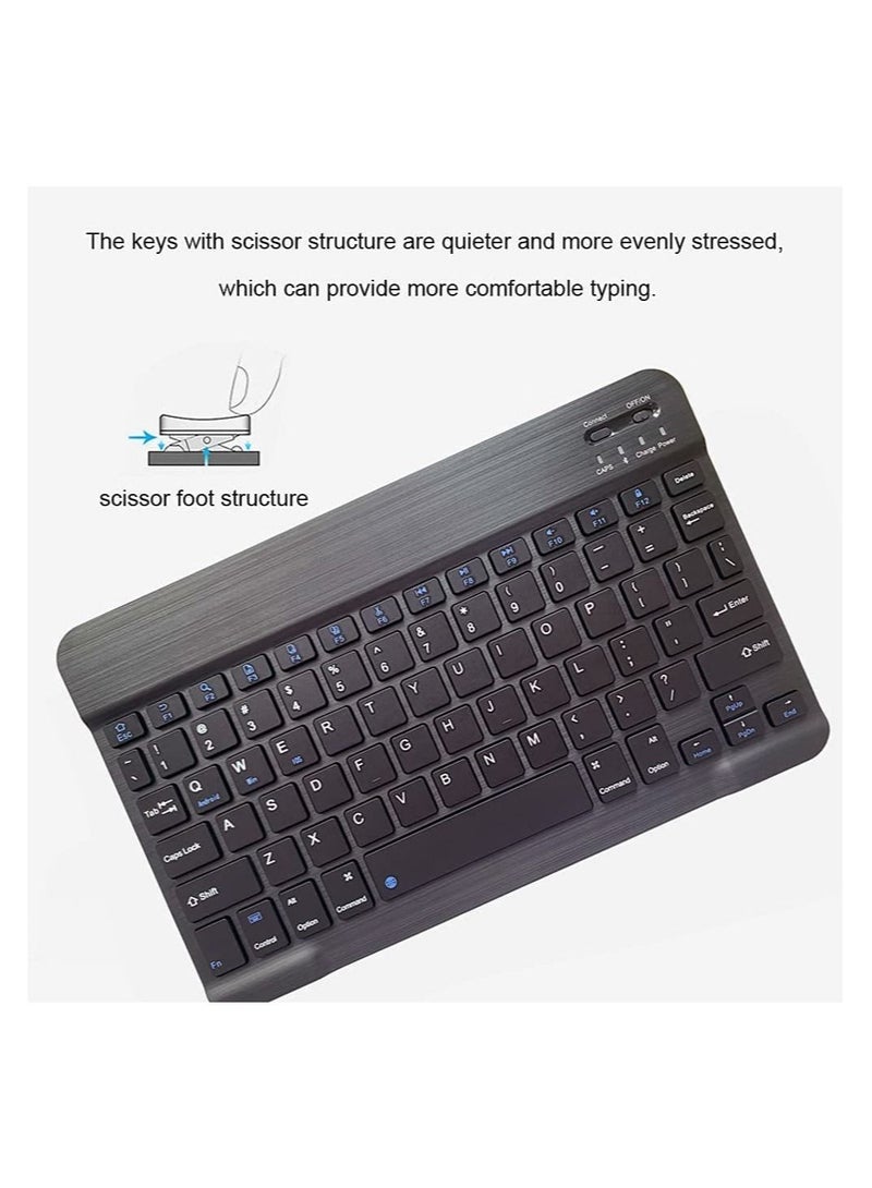 Rechargeable Bluetooth Keyboard and Mouse Combo Ultra-Slim Portable Compact Wireless Mouse Keyboard Set for Android Windows Tablet Cell Phone iPhone iPad Pro Air Mini - Image 3