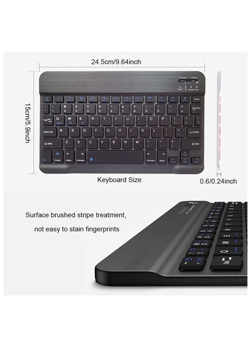 Rechargeable Bluetooth Keyboard and Mouse Combo Ultra-Slim Portable Compact Wireless Mouse Keyboard Set for Android Windows Tablet Cell Phone iPhone iPad Pro Air Mini - Image 4