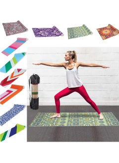SportQ Premium 4mm Thick Non-Slip Yoga Mat with Attached Band Perfect for High Intensity Interval Training, Pilates, Yoga and Many Other Home Exercises by SportQ with Carrying Bag  - Image 3