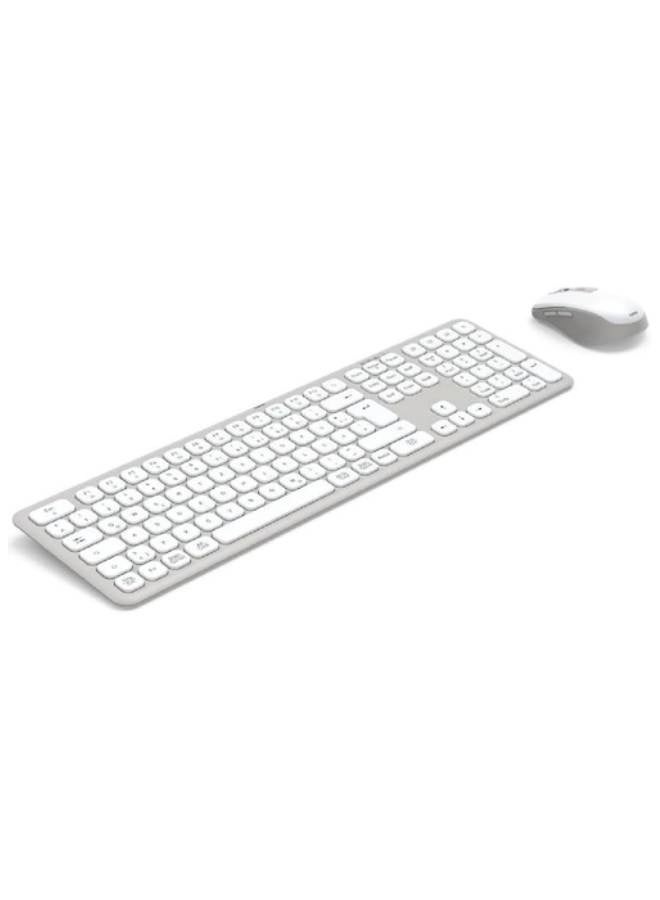هاما مجموعة لوحة مفاتيح وماوس لاسلكية Hama WKM-550 - رمادي/أبيض - Image 4