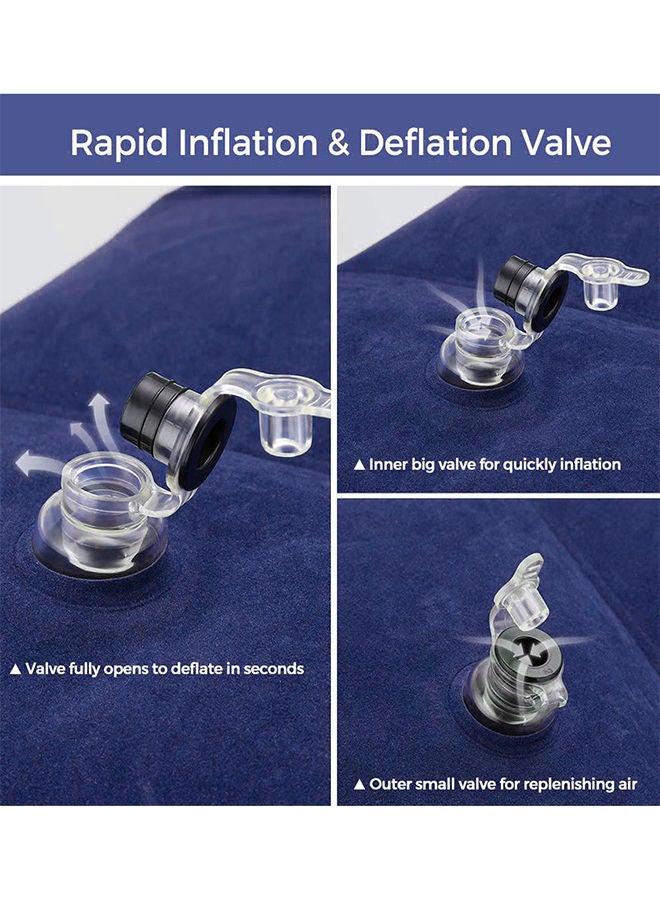 Loquat Inflatable Foot Rest Travel Pillow Blue 45x40x25cm - Image 4