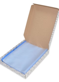 Durable Durable punched pocket A4, open top, grained, 90my, transparent with blue perforated spine, 100 pieces  - Image 1